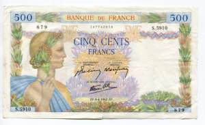 France 500 Francs 1942 ... 