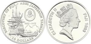 Fiji 10 Dollars 1993 KM# 63; Silver (0.925) ... 