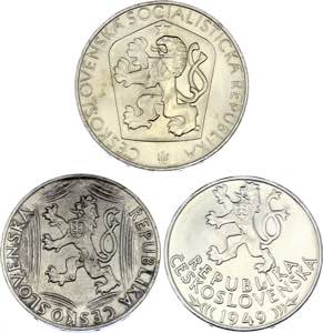 Czechoslovakia Lot of 3 Coins 1948 - 1965 1 ... 