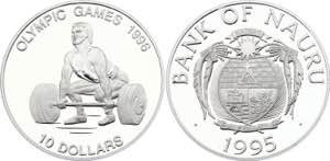 Nauru 10 Dollars 1995 KM# 9; Silver (0.925) ... 