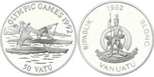 Vanuatu 50 Vatu 1992 KM# 14; Silver (0.925) ... 
