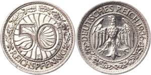 Germany - Weimar Republic 50 Reichspfennig ... 