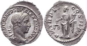Roman Empire Alexander Severus Denarius 222 ... 