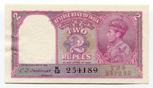 British India 2 Rupees ... 