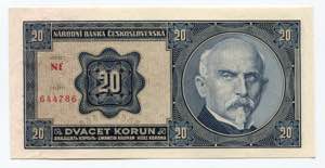Czechoslovakia 20 Korun 1926 - P# 21a; ... 