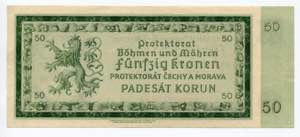 Bohemia & Moravia 50 Korun 1940 (ND) - P# ... 