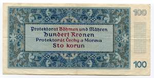Bohemia & Moravia 100 Korun 1940 (ND) - P# ... 