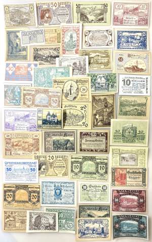 Austria Lot of 100 Notgelds 1920th - Various ... 
