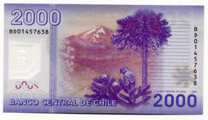 Chile 2000 Pesos 2009 - P# 162; UNC