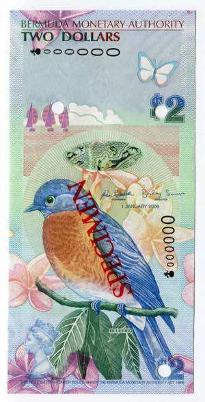 Bermuda 2 Dollars 2009 ... 