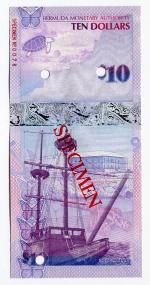 Bermuda 10 Dollars 2009 Specimen - P# 59s; ... 