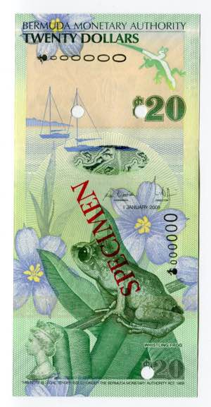 Bermuda 20 Dollars 2009 ... 