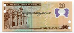 Dominican Republic 20 Pesos 2009 Specimen - ... 