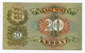 Estonia 20 Krooni 1932 - P# 64a; UNC