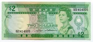 Fiji 2 Dollars 1980 (ND) ... 