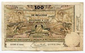 Belgium 100 Francs 1920 ... 