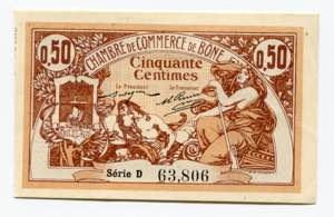 Algeria 50 Centimes 1915 ... 