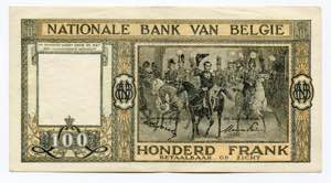 Belgium 100 Francs 1947 - P# 126; XF-