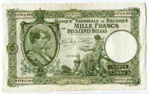 Belgium 1000 Francs 1944 ... 