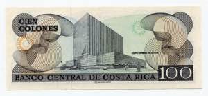 Costa Rica 100 Colones 1992 - P# 258; UNC 
