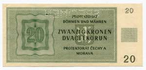 Bohemia & Moravia 20 Korun 1944 Specimen - ... 