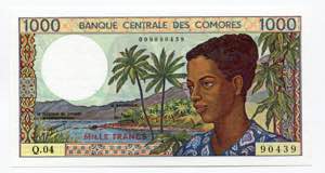 Comoros 1000 Francs 1994 ... 