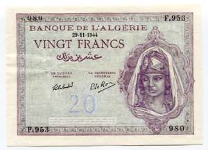 Algeria 20 Francs 1944 - ... 