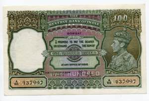 British India 100 Rupees ... 