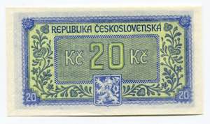 Czechoslovakia 20 Korun 1945 (ND) Specimen - ... 