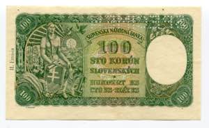 Czechoslovakia 100 Korun 1940 (1945) ... 