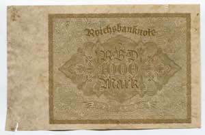 Germany - Weimar Republic 1000 Mark 1922 - ... 
