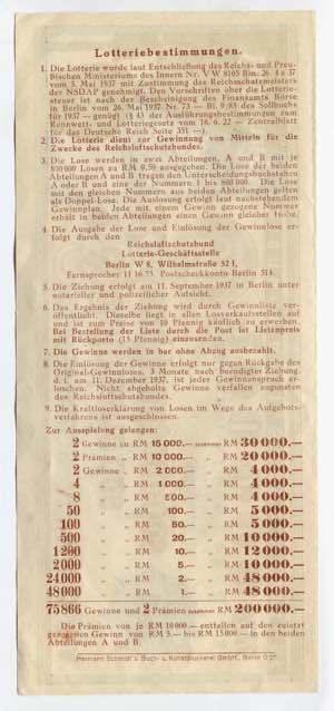 Germany - Third Reich Lottery Ticket 50 ... 