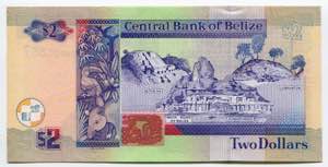 Belize 2 Dollars 2014 - P# 66e; # DN 225887; ... 