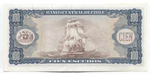 Chile 100 Escudos 1962 - 1970 - P# 141a; UNC