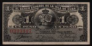 Cuba 1 Peso 1896 - P# ... 
