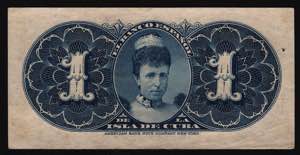 Cuba 1 Peso 1896 - P# 47a; UNC
