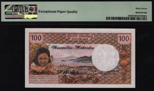New Hebrides 100 Francs 1977 PMG 67 EPQ - P# ... 