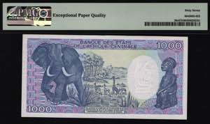 Cameroon 1000 Francs 1992 PMG 67 EPQ - P# ... 