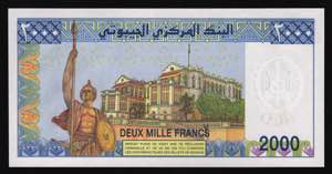 Djibouti 2000 Francs 2008 - P# 43; UNC