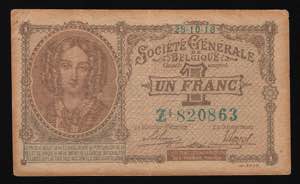 Belgium 1 Franc 1918 - ... 