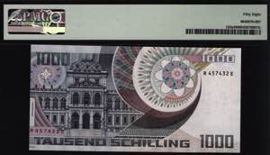 Austria 1000 Shilling 1983 PMG 58 - P# 152a; ... 