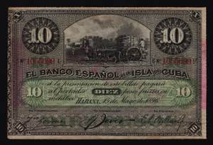 Cuba 10 Pesos 1896 Plata ... 