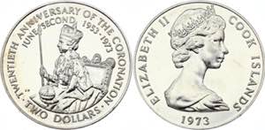 Cook Islands 2 Dollars 1973 - KM# 8; Silver; ... 