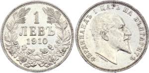 Bulgaria 1 Lev 1910 - KM# 28; Silver; ... 