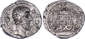 Roman Empire Denarius 161 - 169 (ND) Lucius ... 