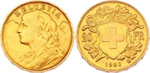 Switzerland 20 Francs 1930 B - KM# 35.1; ... 