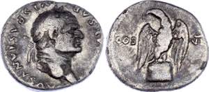 Roman Empire Denarius 76 AD Titus - RIC 191b ... 
