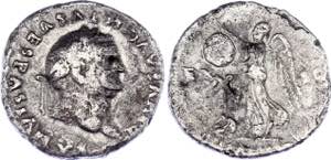 Roman Empire Denarius 79 AD Vespasian - RIC ... 