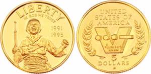 United States 5 Dollars 1993 W - KM# 245; ... 