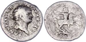 Roman Empire Denarius 81 - 96 (ND) Domitian ... 